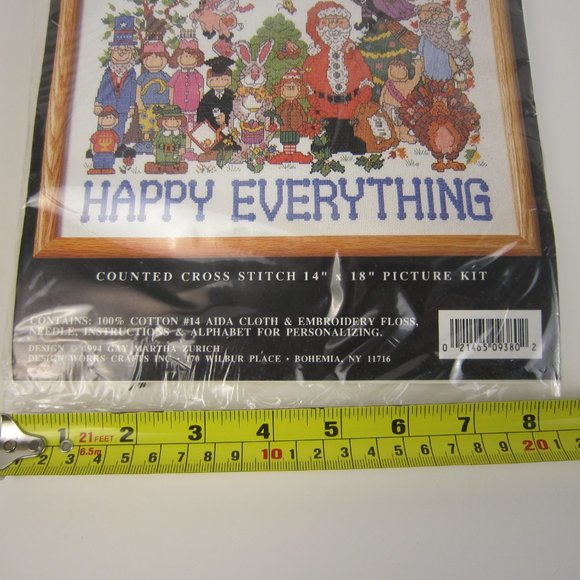 1994 Design Works #9380 Happy Everything All Holidays Counted Cross Stitch - NEW - Picture 8 of 8
